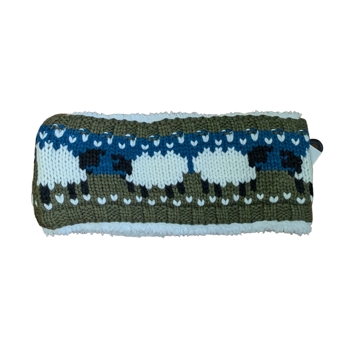 Ladies Sheep Knit Headband with Cosy Teddy Fleece Lining