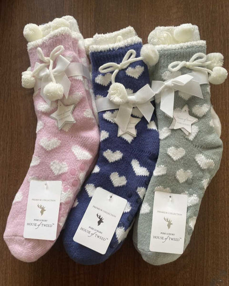 House of Tweed Ladies Fluffy Cosy Socks (Dottie) - 2 Pack One Size (Copy) - Just £12.99! Shop now at Warwickshire Clothing.