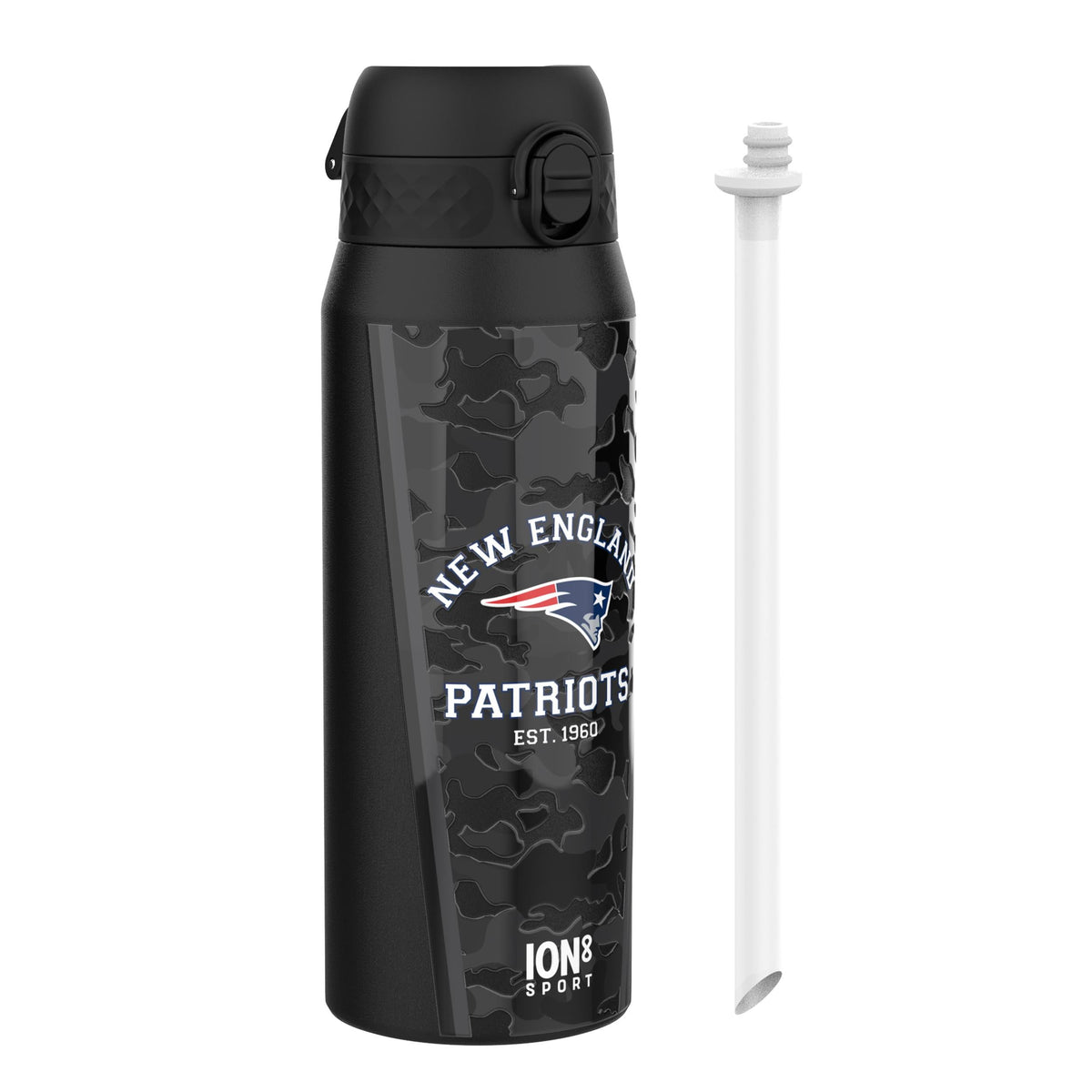 NFL x ION8 Insulated Steel Water Bottle, NFL Patriots, 750ml (24oz)
