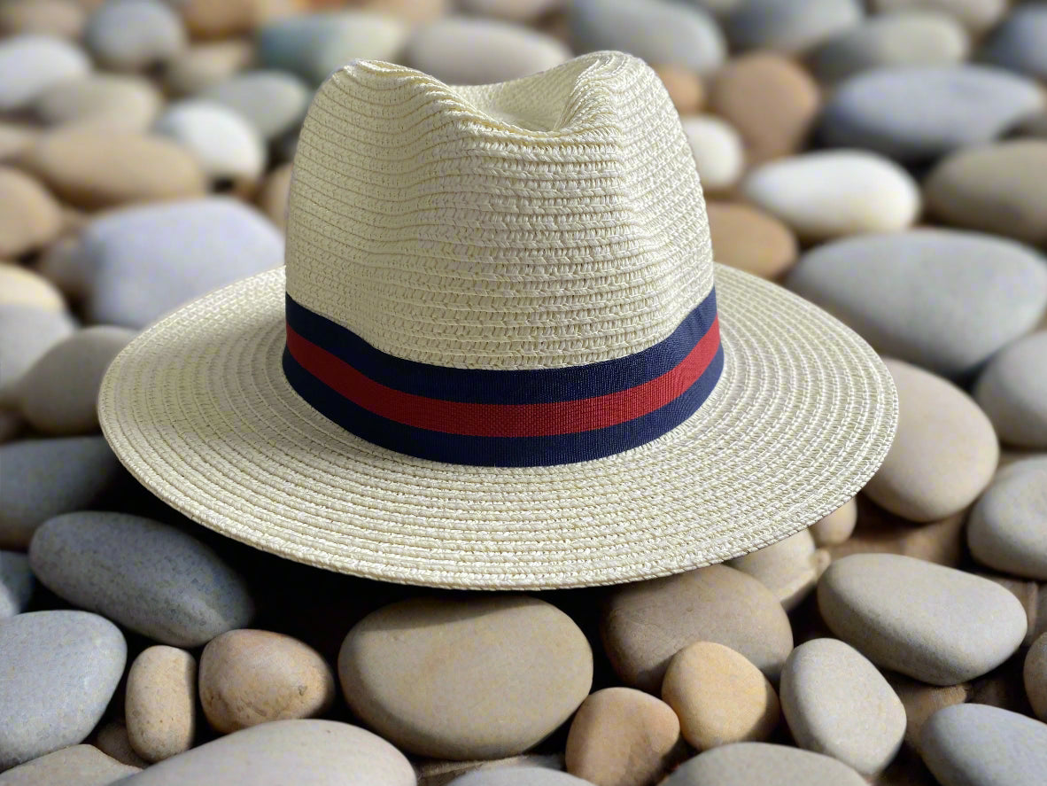 House of Tweed Mens Straw Fedora Hat Panama Wide Brim - Just £19.99! Shop now at Warwickshire Clothing.