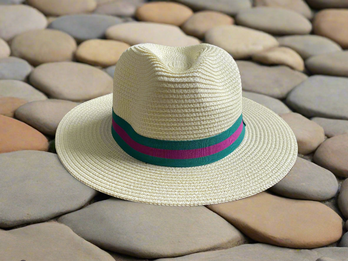 House of Tweed Mens Straw Fedora Hat Panama Wide Brim - Just £19.99! Shop now at Warwickshire Clothing.