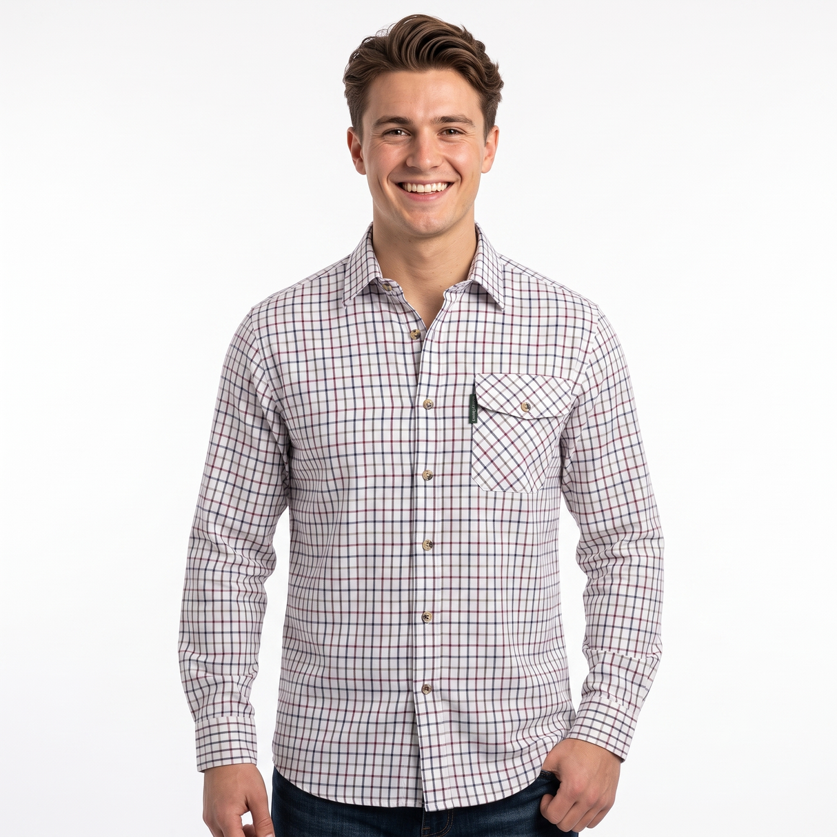 Country Classics Mens Long Sleeve Check Shirt - Beaver Red
