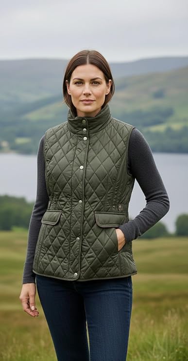 Hazy Blue Joanne Quilted Gilet