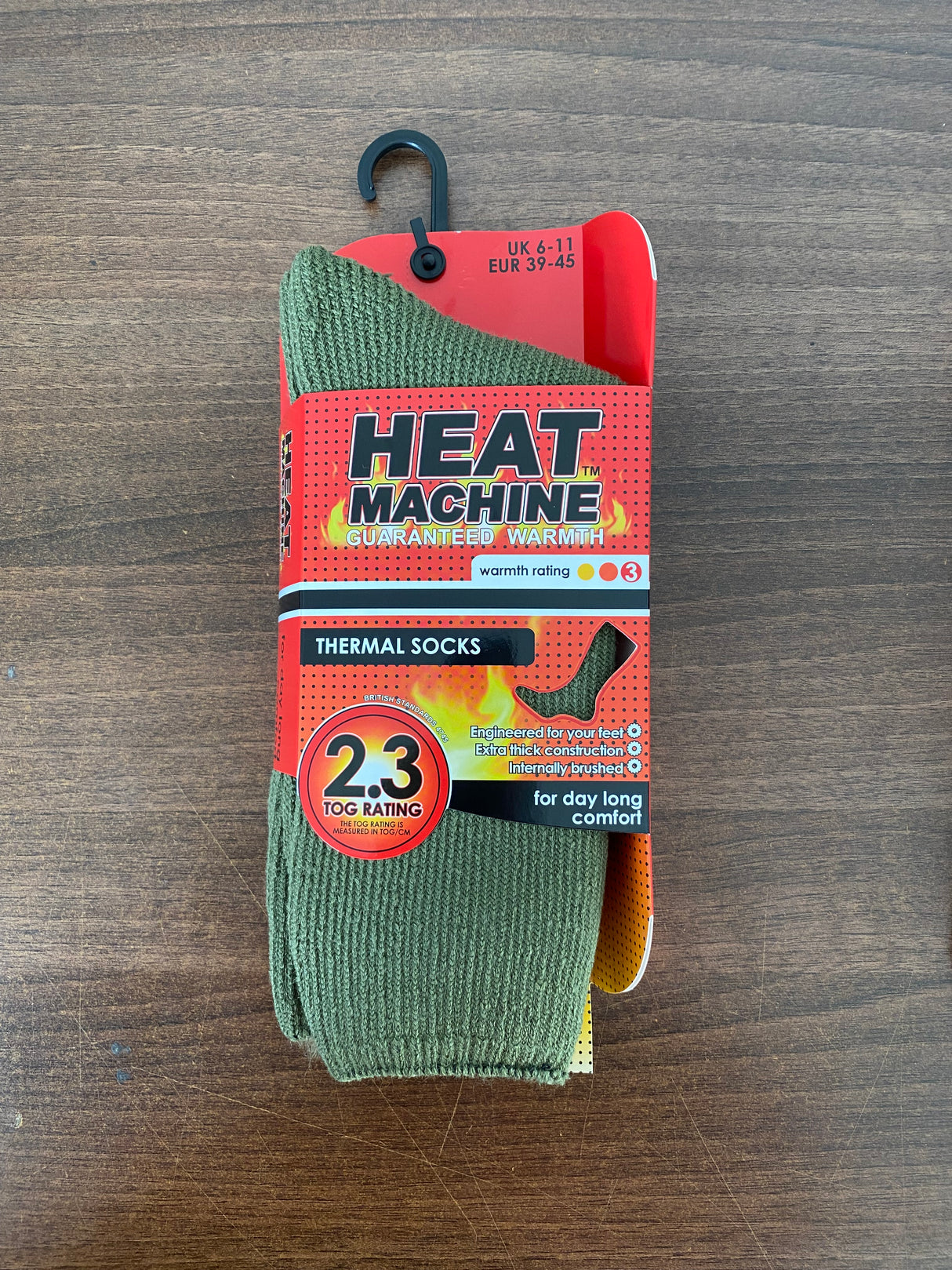 Heat Machine 2.3 TOG Mens Thermal Socks Brushed Inside - Just £6.99! Shop now at Warwickshire Clothing.
