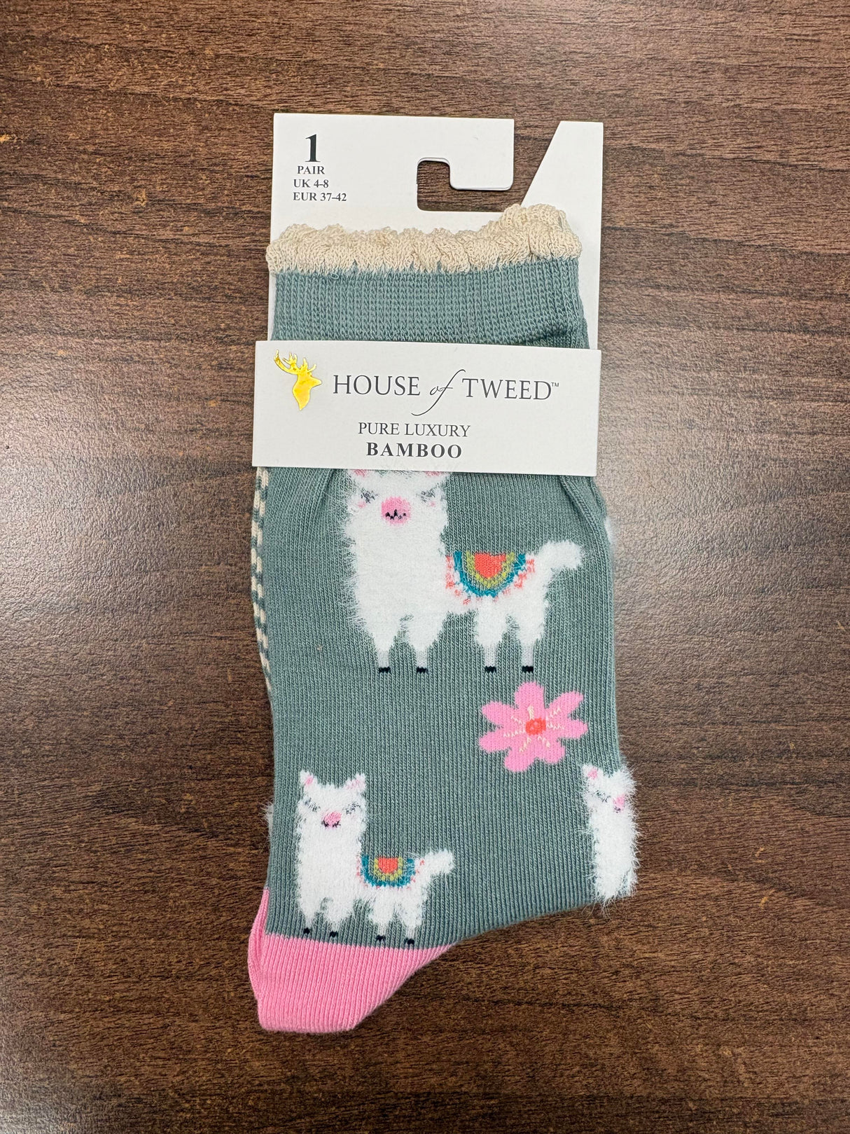 House of Tweed Pure Luxury Women's Bamboo Socks - Animal Pattern Collection