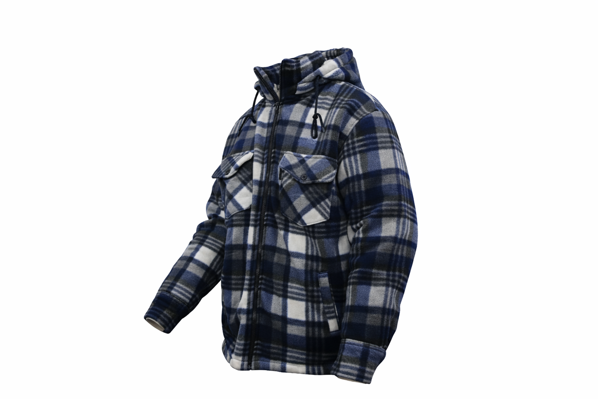 Hazy Blue Logan Fleece Lined Lumberjack Shirt Jacket