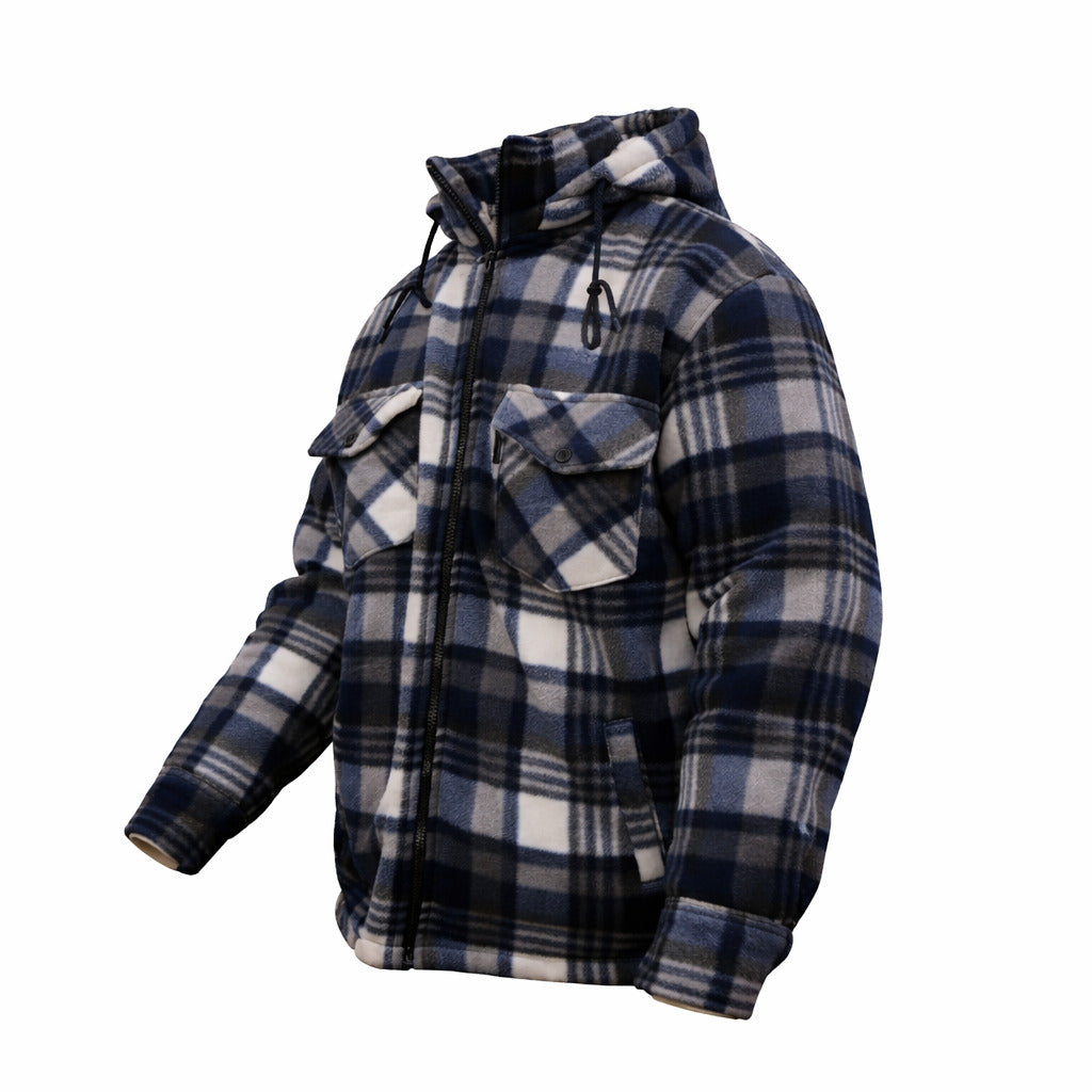 Hazy Blue Logan Fleece Lined Lumberjack Shirt Jacket
