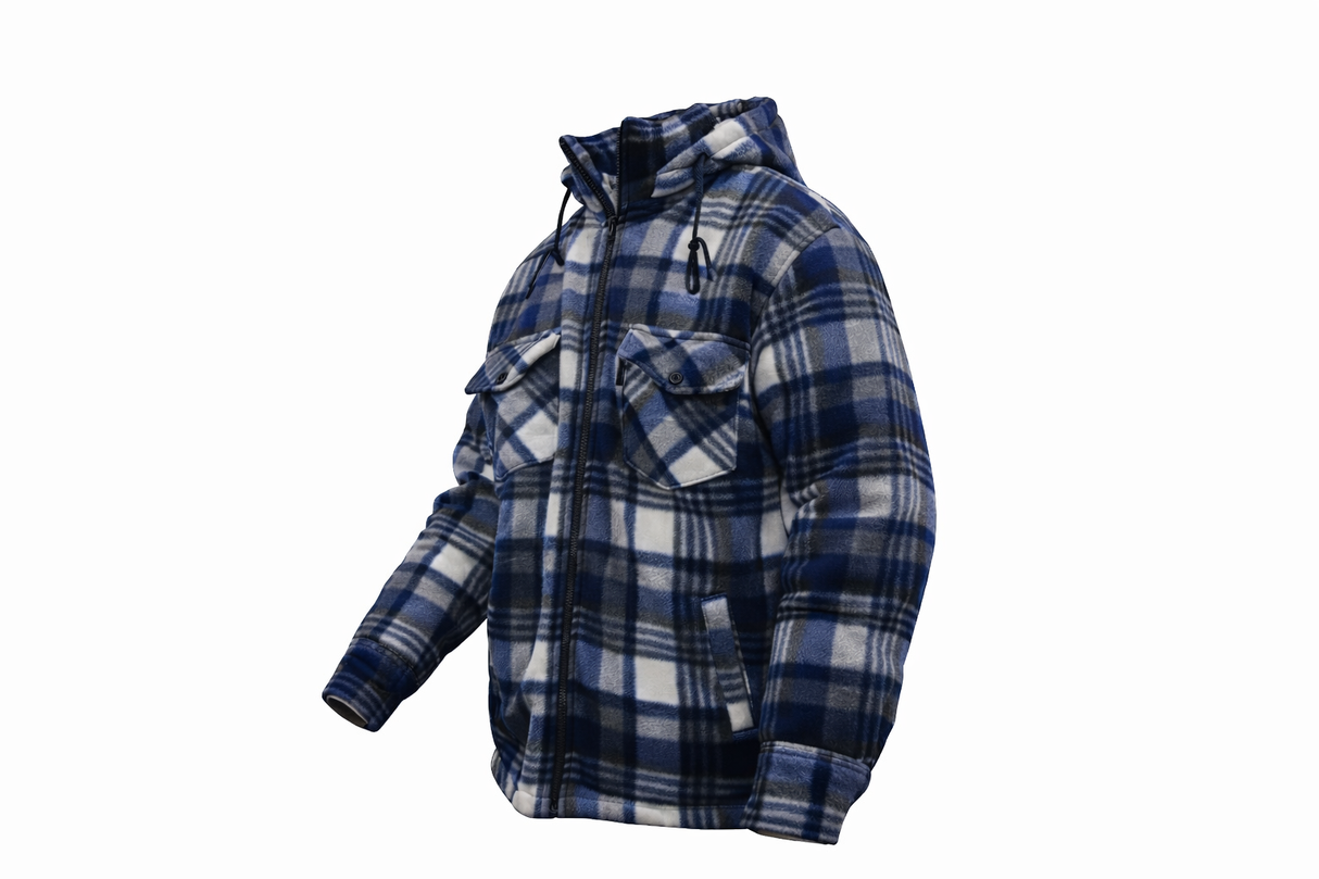 Hazy Blue Logan Fleece Lined Lumberjack Shirt Jacket