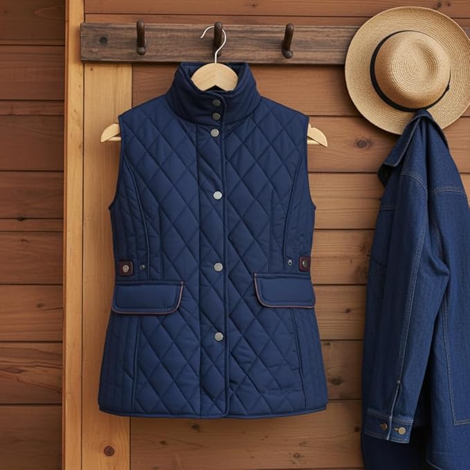 Hazy Blue Joanne Quilted Gilet