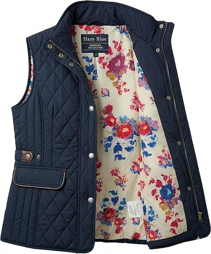 Hazy Blue Joanne Quilted Gilet