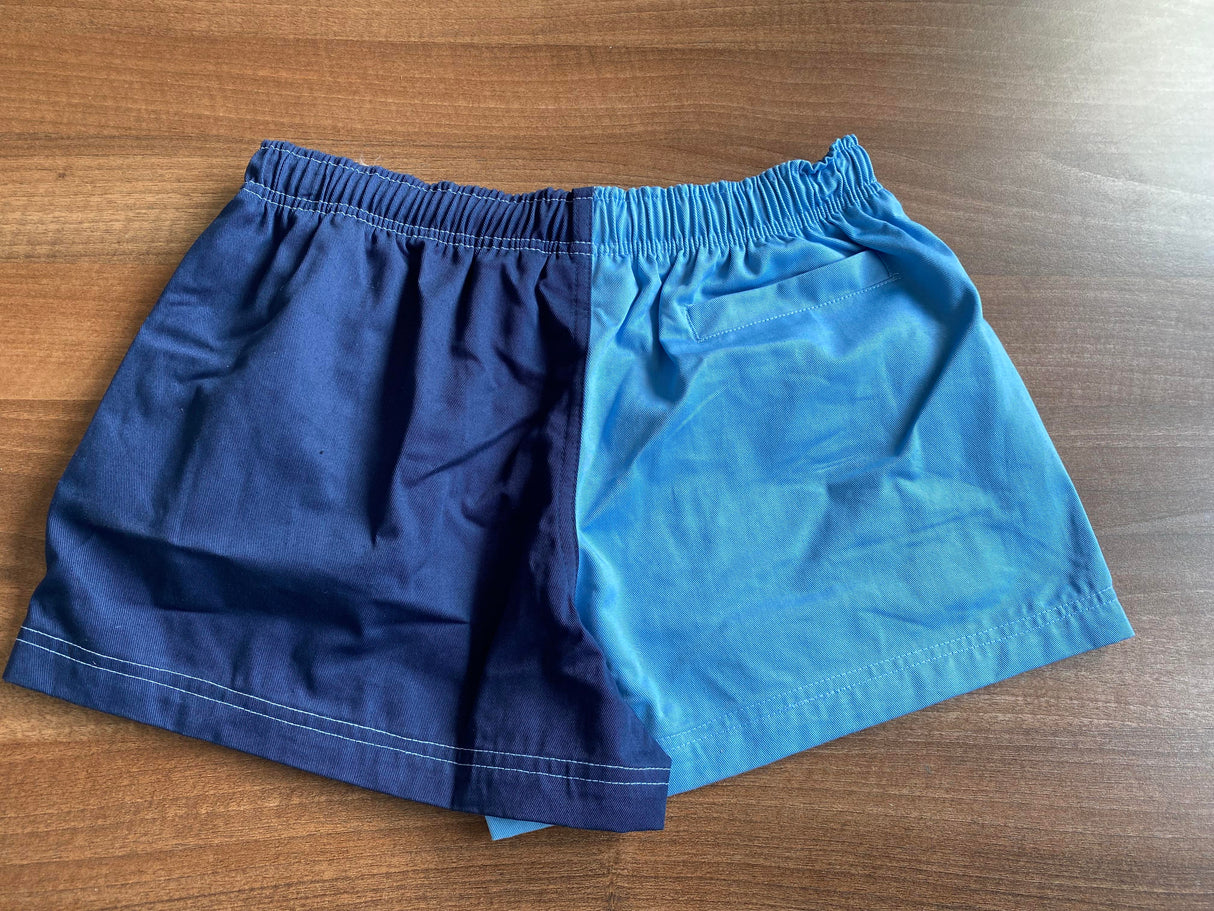 Hazy Blue Nelson Colour Block Shorts - Unisex Sports & Leisure