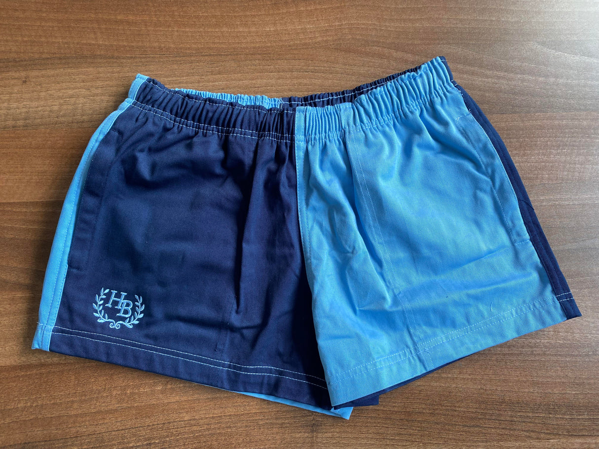 Hazy Blue Nelson Colour Block Shorts - Unisex Sports & Leisure