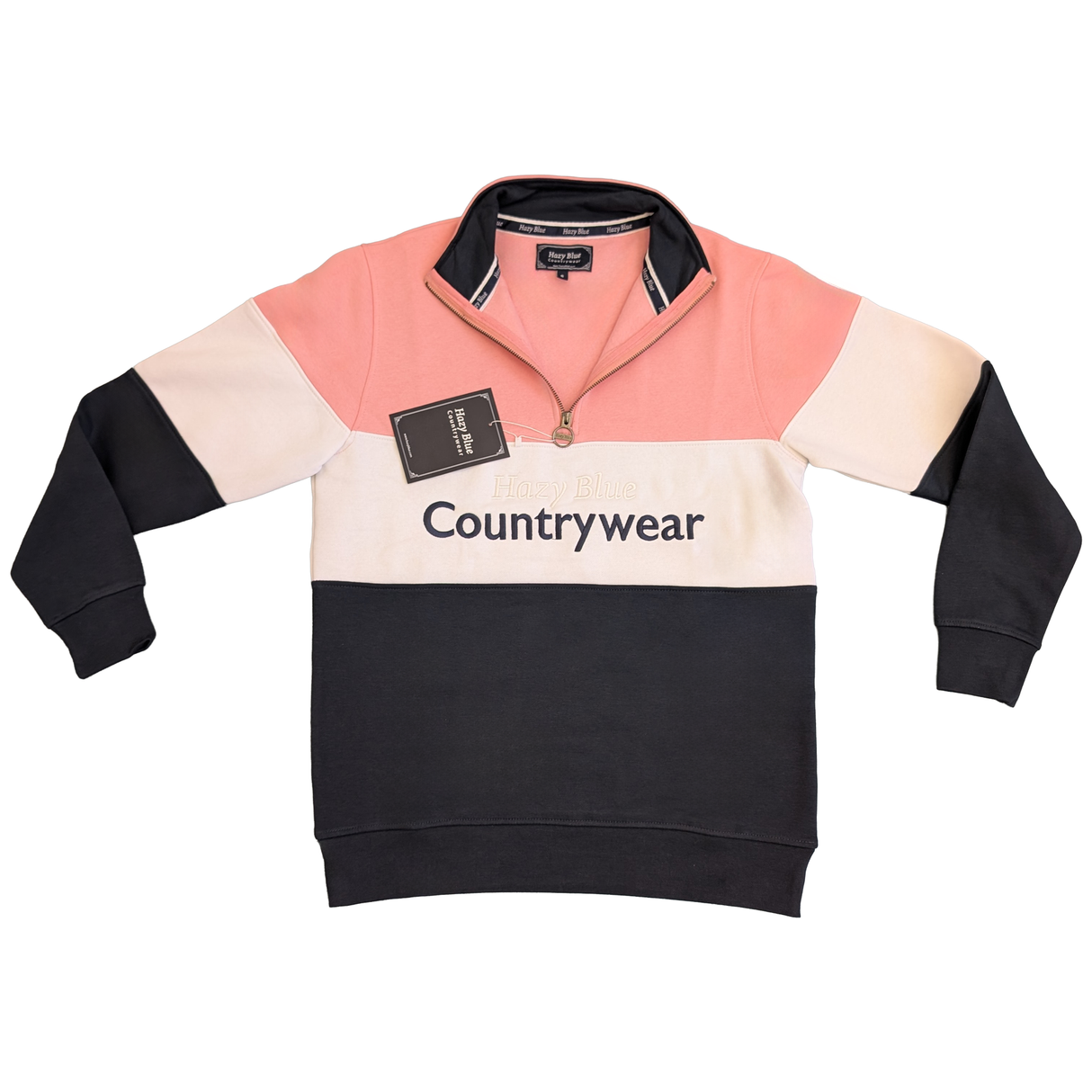 Hazy Blue Countrywear Henley Sweatshirt - Just £39.99! Shop now at Warwickshire Clothing.