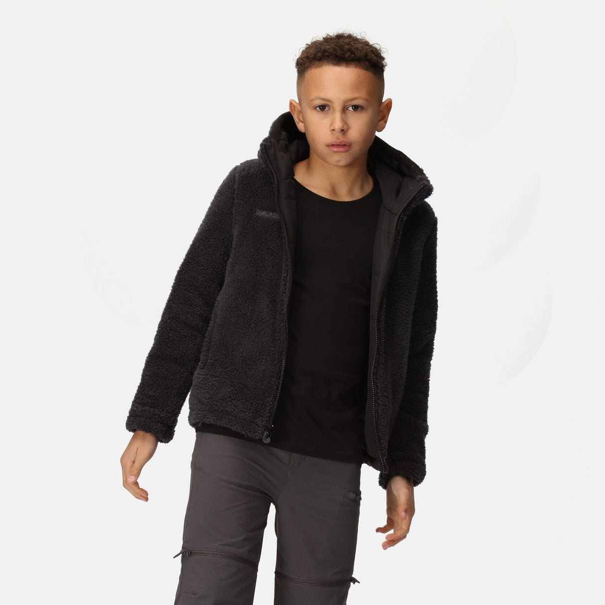 Regatta Kids' Kyrell Reversible Jacket | Black Seal Grey - Just £29.99! Shop now at Warwickshire Clothing.