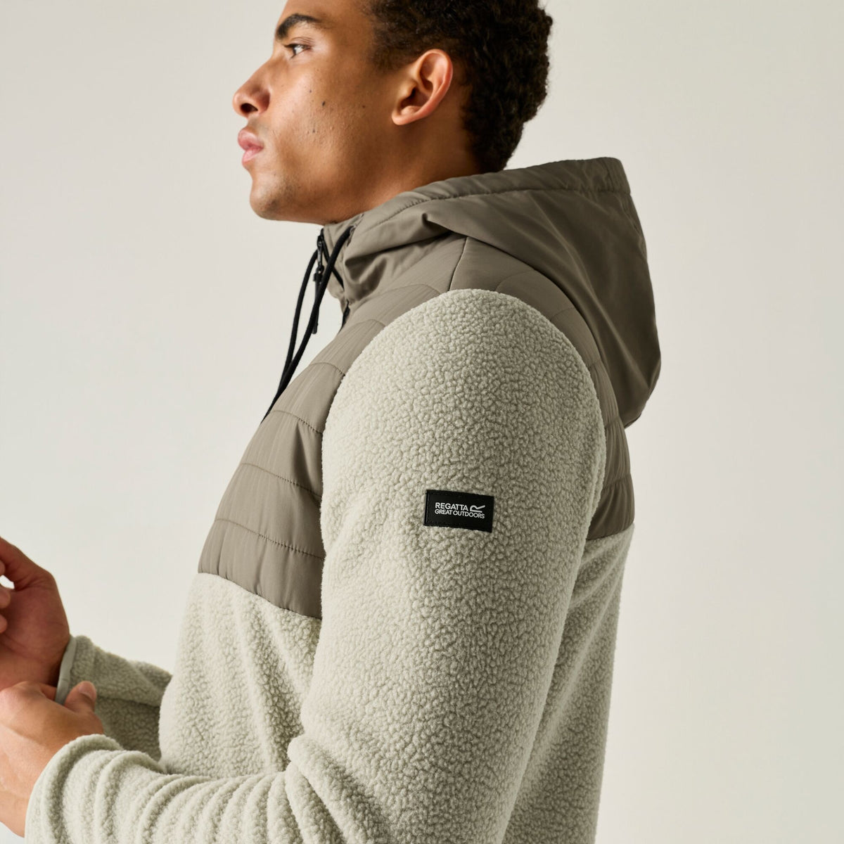 Men's Frankie Borg Hybrid Full Zip Fleece - Abbeystone Smokey Olive