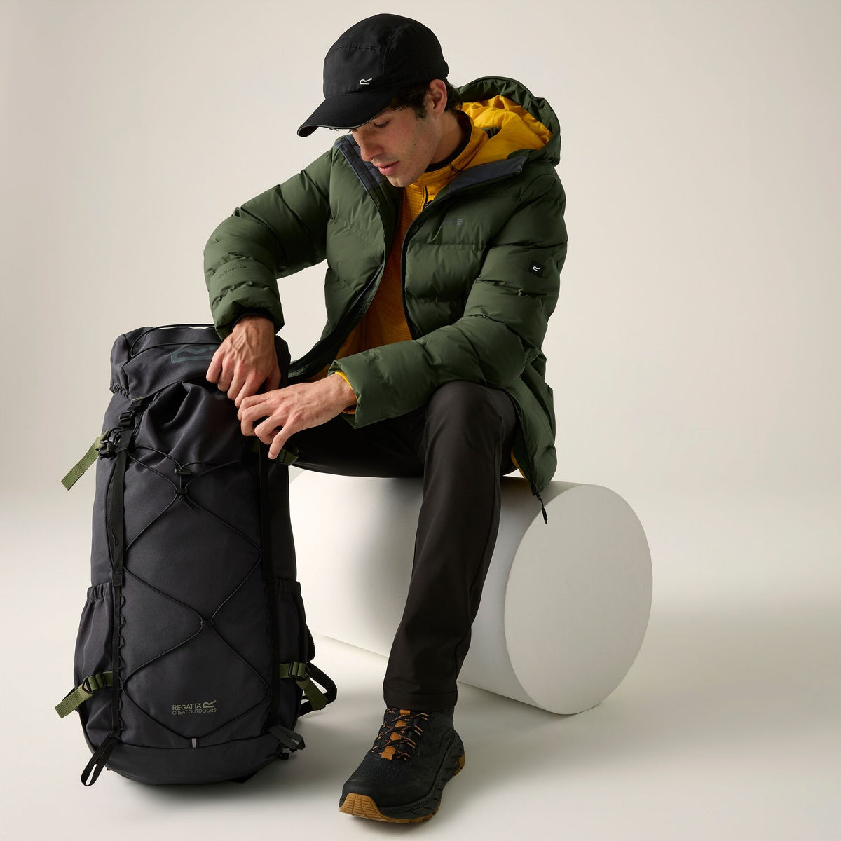 Men's Altoro Thermal Puffer Jacket - Dark Khaki Sunset