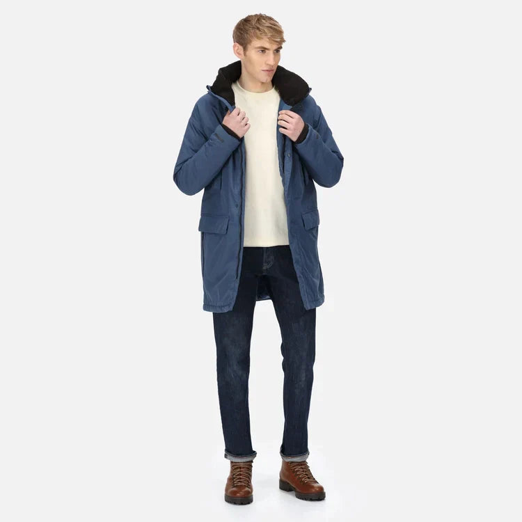 Men's Tavaris Waterproof Parka Jacket | Dark Denim - Just £49.99! Shop now at Warwickshire Clothing.