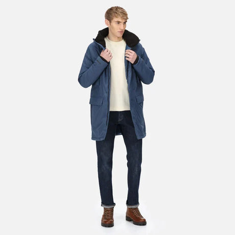 Men's Tavaris Waterproof Parka Jacket | Dark Denim - Just £49.99! Shop now at Warwickshire Clothing.