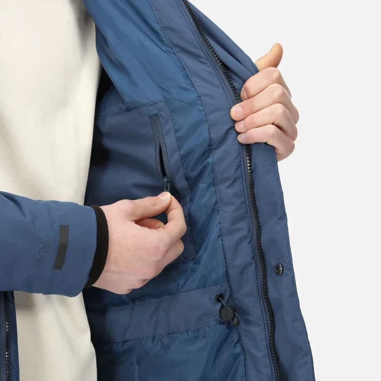 Men's Tavaris Waterproof Parka Jacket | Dark Denim - Just £49.99! Shop now at Warwickshire Clothing.