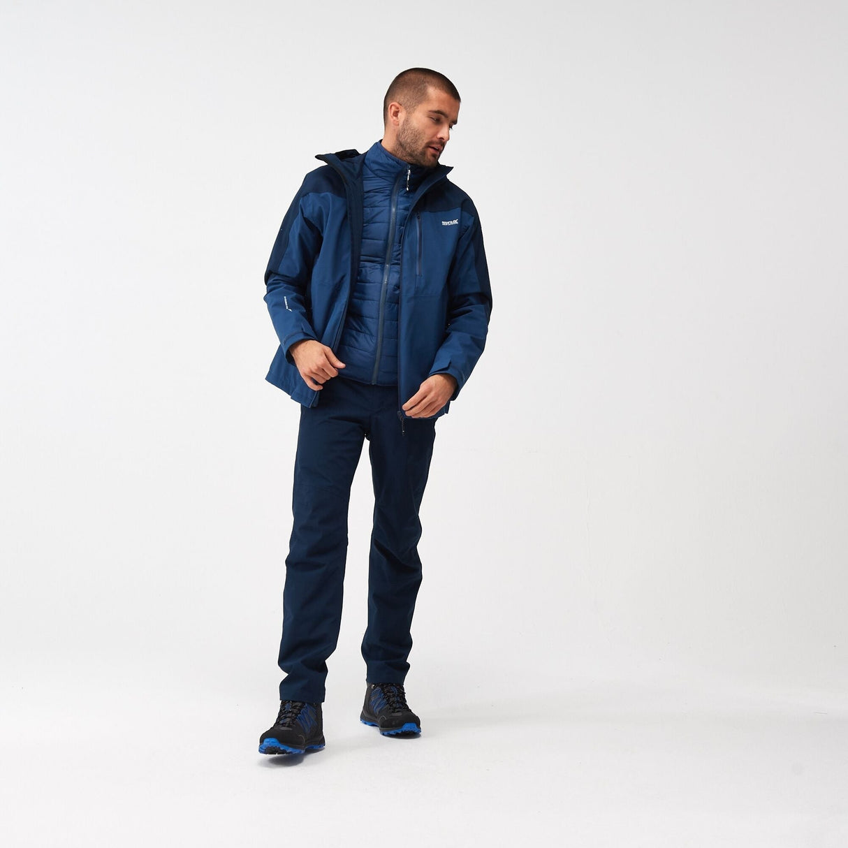 Regatta Men's Wentwood VIII 3-In-1 Waterproof Jacket Navy - Just £49.99! Shop now at Warwickshire Clothing.