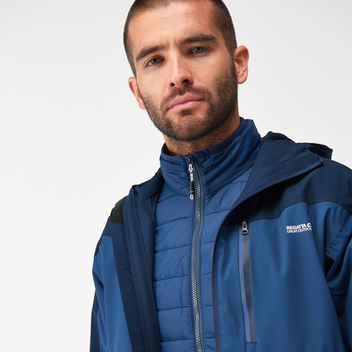 Regatta Men's Wentwood VIII 3-In-1 Waterproof Jacket Navy - Just £49.99! Shop now at Warwickshire Clothing.