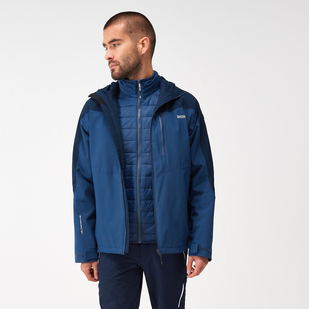 Regatta Men's Wentwood VIII 3-In-1 Waterproof Jacket Navy - Just £49.99! Shop now at Warwickshire Clothing.