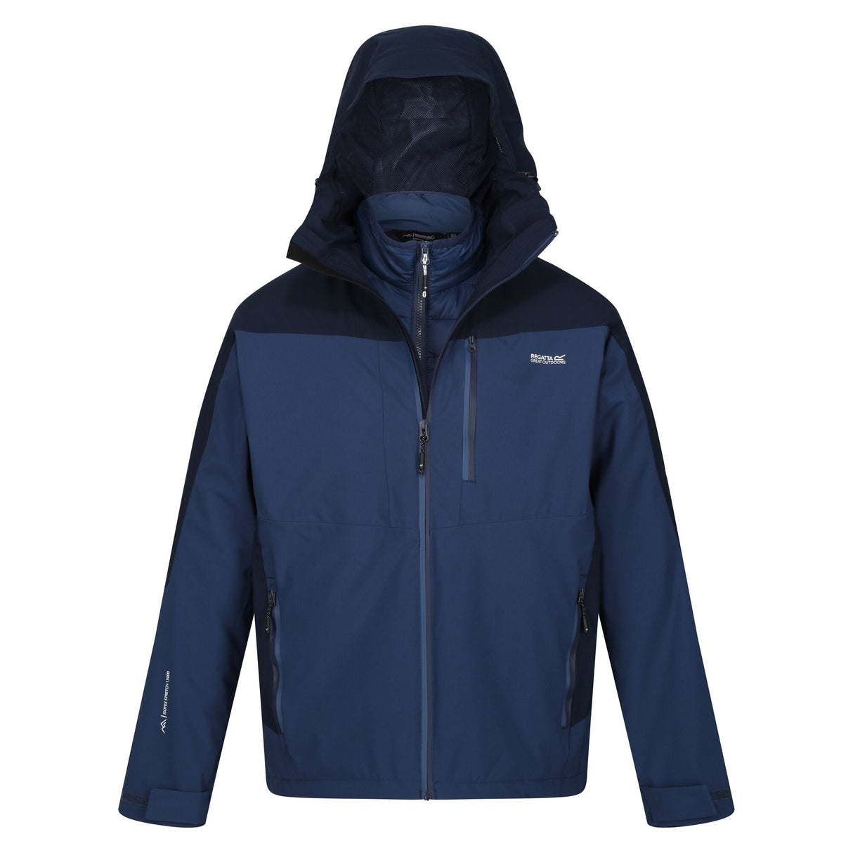 Regatta Men's Wentwood VIII 3-In-1 Waterproof Jacket Navy - Just £49.99! Shop now at Warwickshire Clothing.