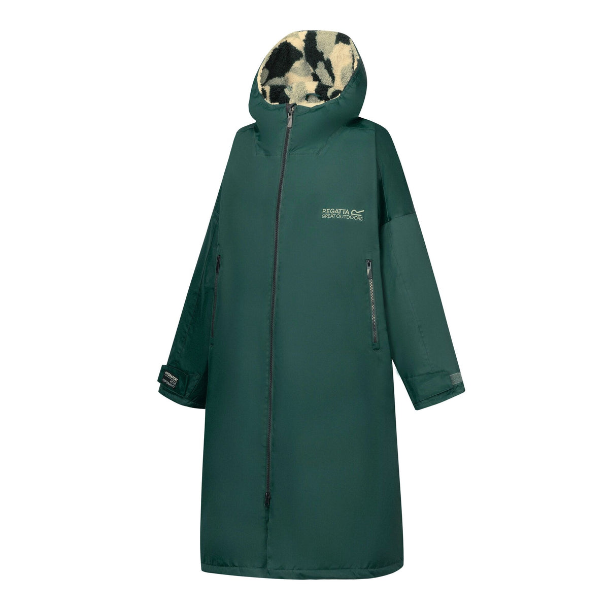 Adult's Waterproof Changing Robe - Deep Pine Brush Stroke Camo