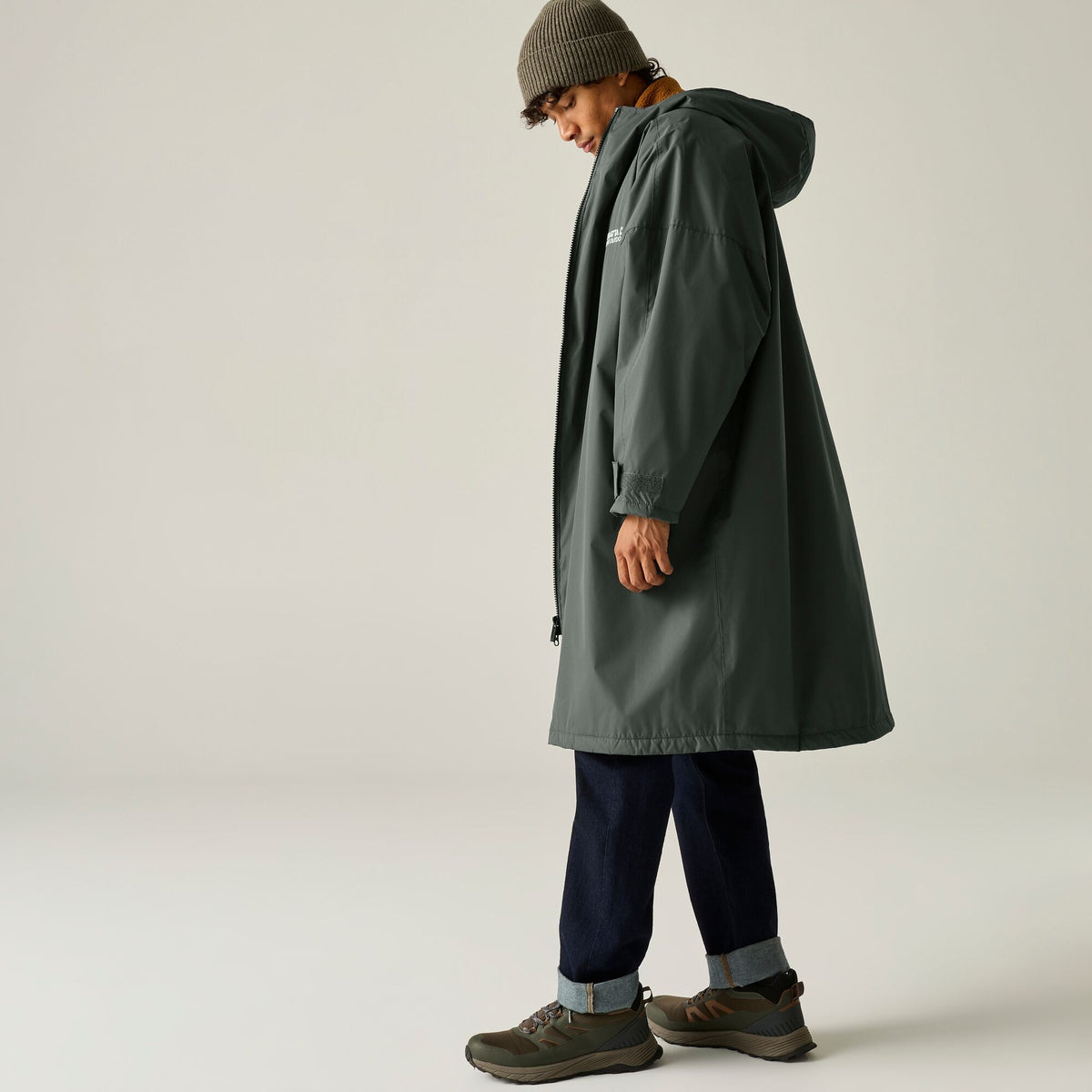 Adult's Waterproof Changing Robe - Iron Abstract Mountain
