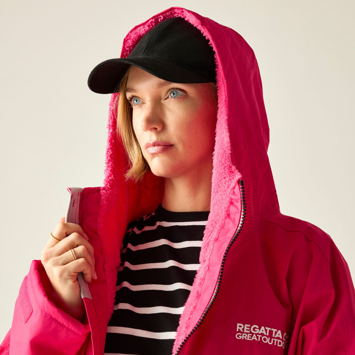 Adult's Waterproof Changing Robe | Pink Potion