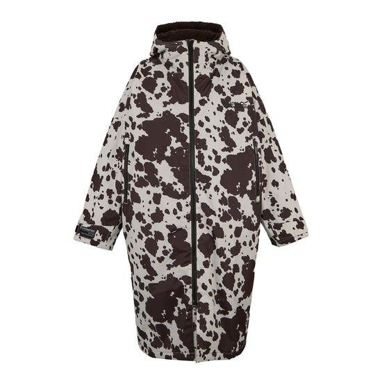 Adult's Waterproof Changing Robe Chocolate Plum Moonstruck Cow