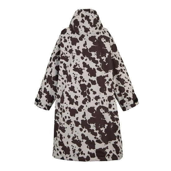 Adult's Waterproof Changing Robe Chocolate Plum Moonstruck Cow