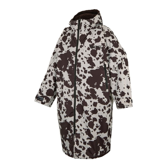 Adult's Waterproof Changing Robe Chocolate Plum Moonstruck Cow