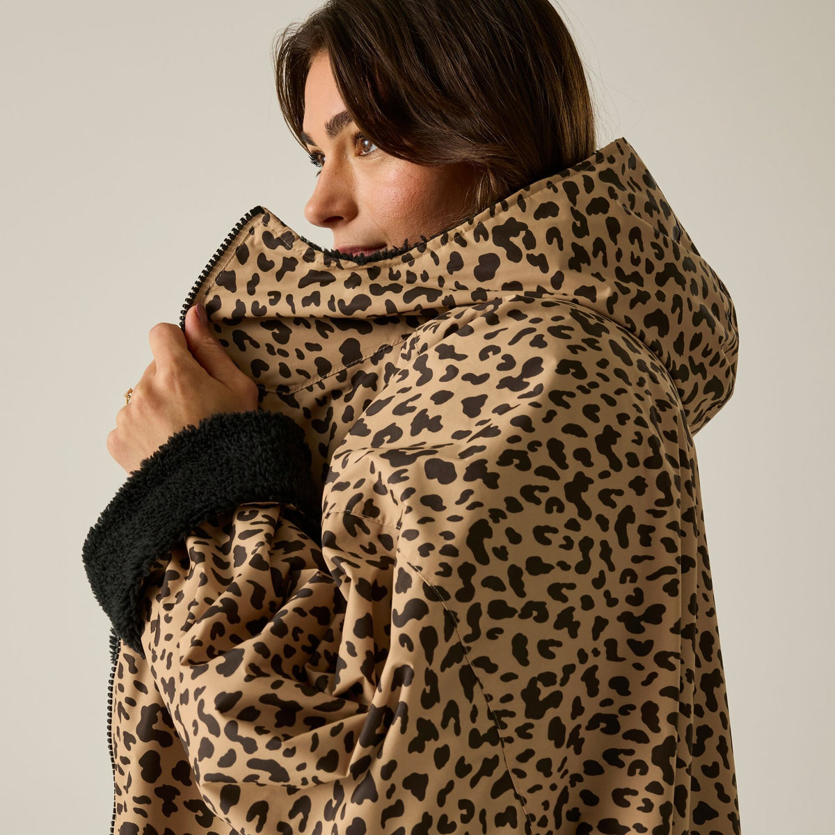 Adult's Waterproof Changing Robe | Abstract Leopard Spot