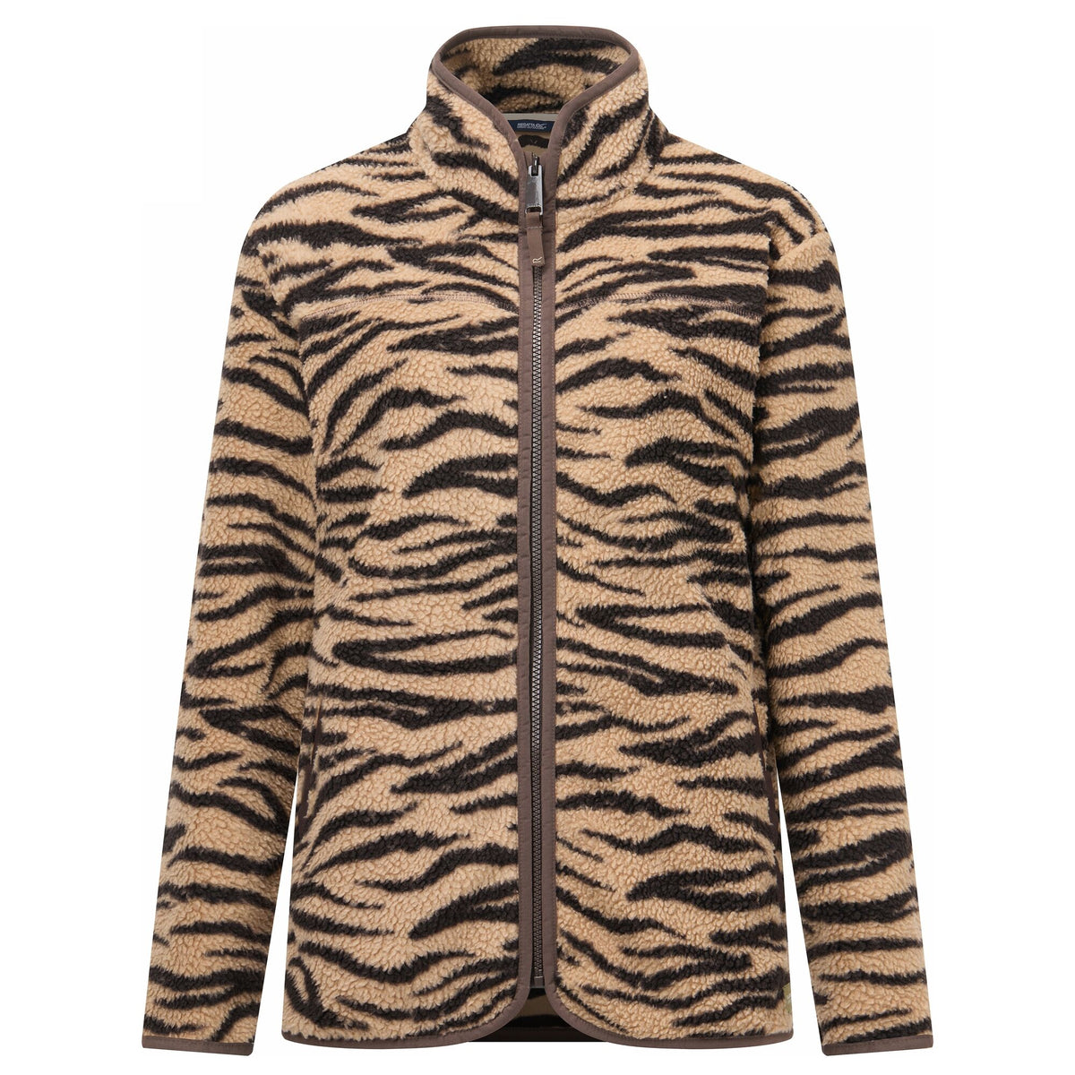 Women's Frankie Borg Full Zip Fleece Barleycorn Zebra