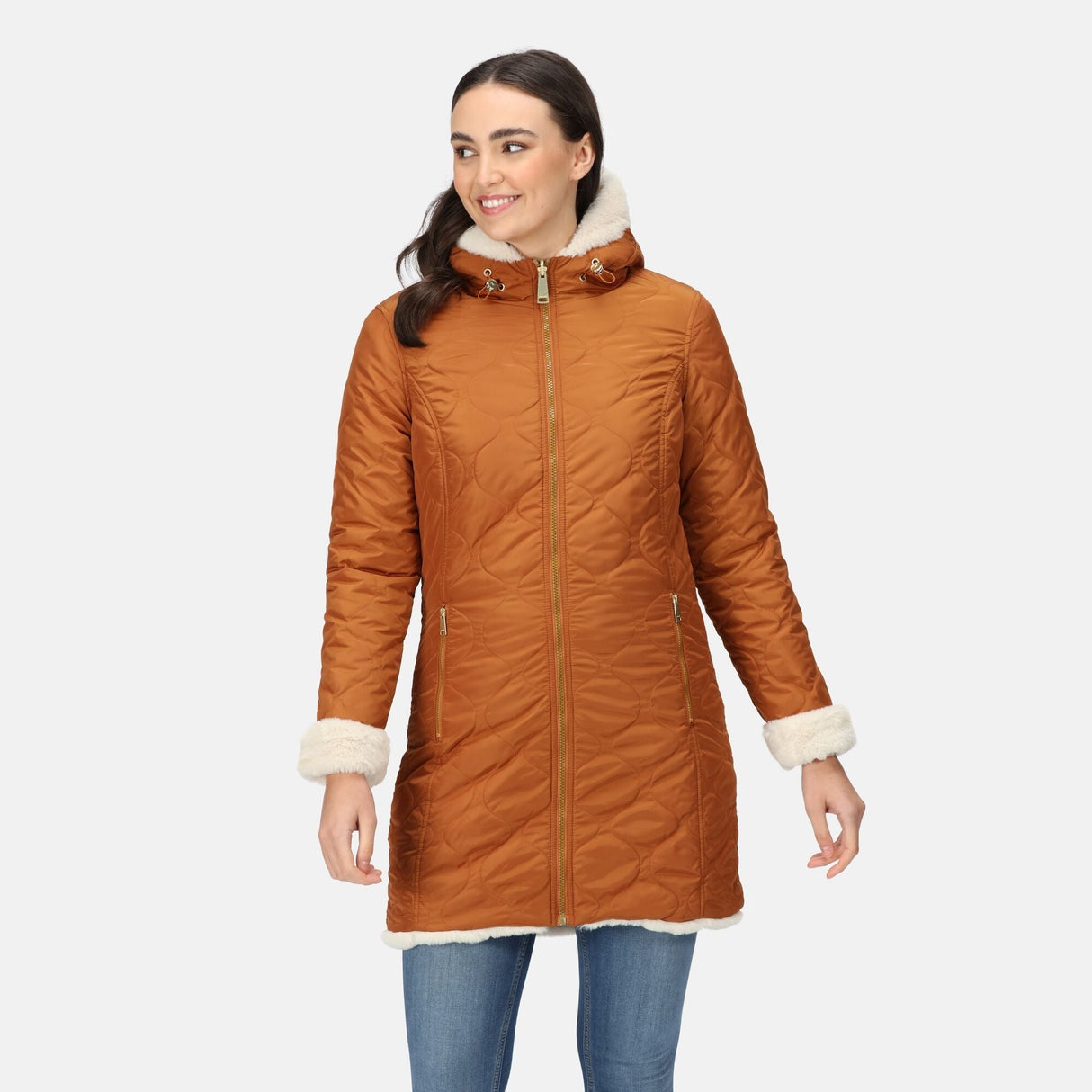 Regatta Women's Caileigh Reversible Parka Jacket - Copper Almond Light Vanilla - Just £39.99! Shop now at Warwickshire Clothing.