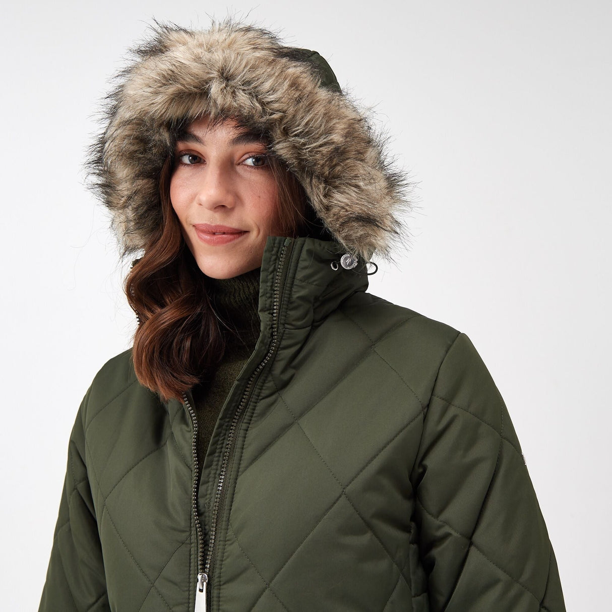 Regatta Women's Fritha II Insulated Parka Jacket Dark Khaki - Just £39.99! Shop now at Warwickshire Clothing.