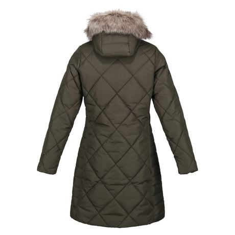 Regatta Women's Fritha II Insulated Parka Jacket Dark Khaki - Just £39.99! Shop now at Warwickshire Clothing.