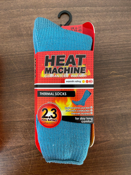 Heat Machine 2.3 TOG Mens Thermal Socks Brushed Inside - Just £6.99! Shop now at Warwickshire Clothing.