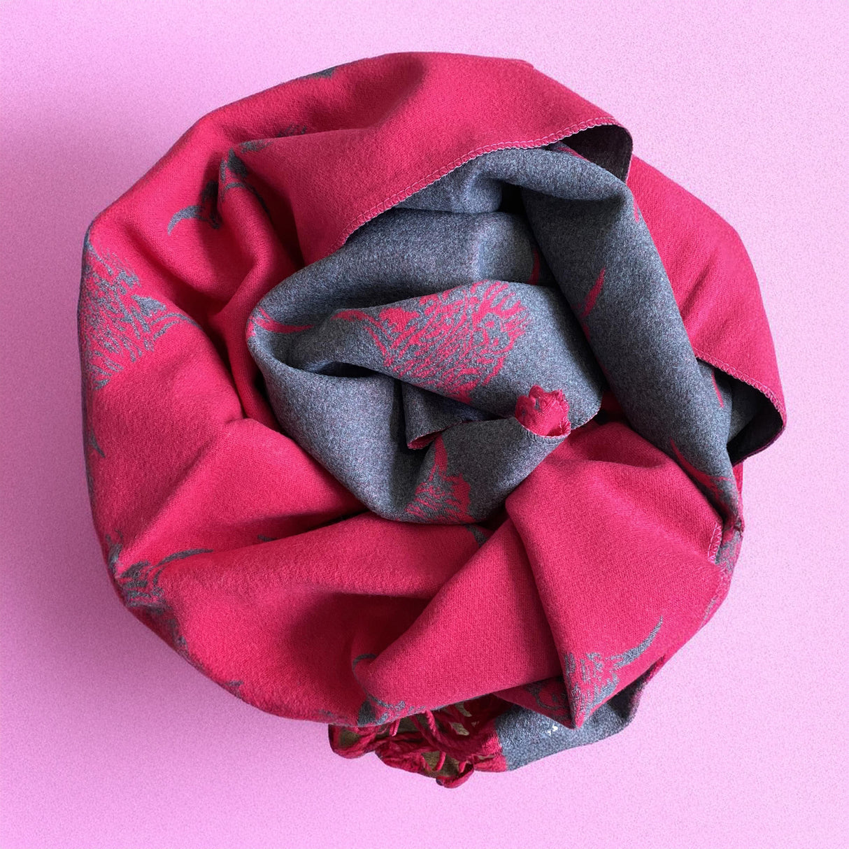 House of Tweed Reversible Highland Cow Print Scarf - Just £14.99! Shop now at Warwickshire Clothing.