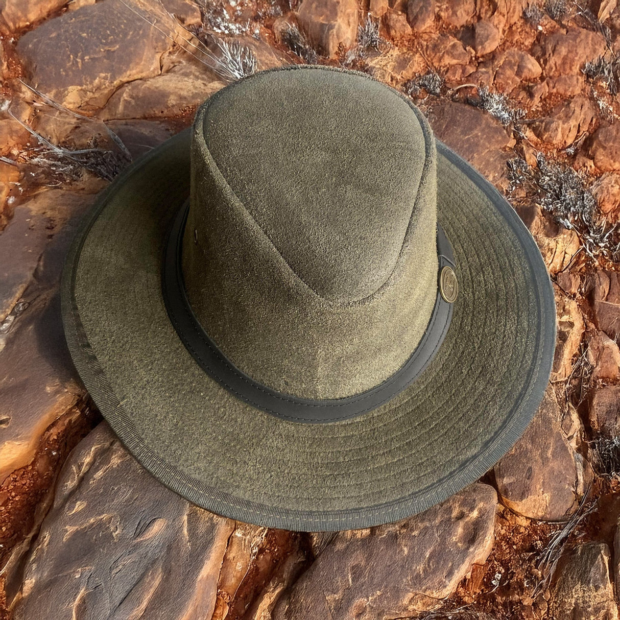 Hazy Blue Unisex Leather Fedora-Style Hat - Tamworth - Just £24.99! Shop now at Warwickshire Clothing.