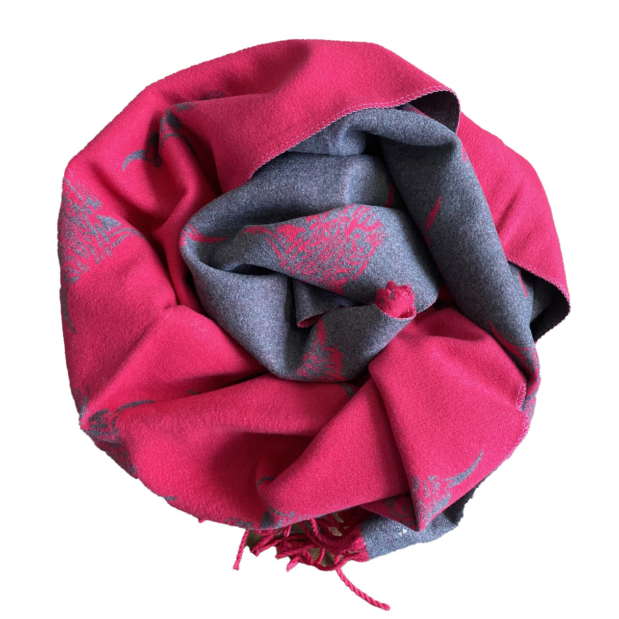 House of Tweed Reversible Highland Cow Print Scarf - Just £14.99! Shop now at Warwickshire Clothing.