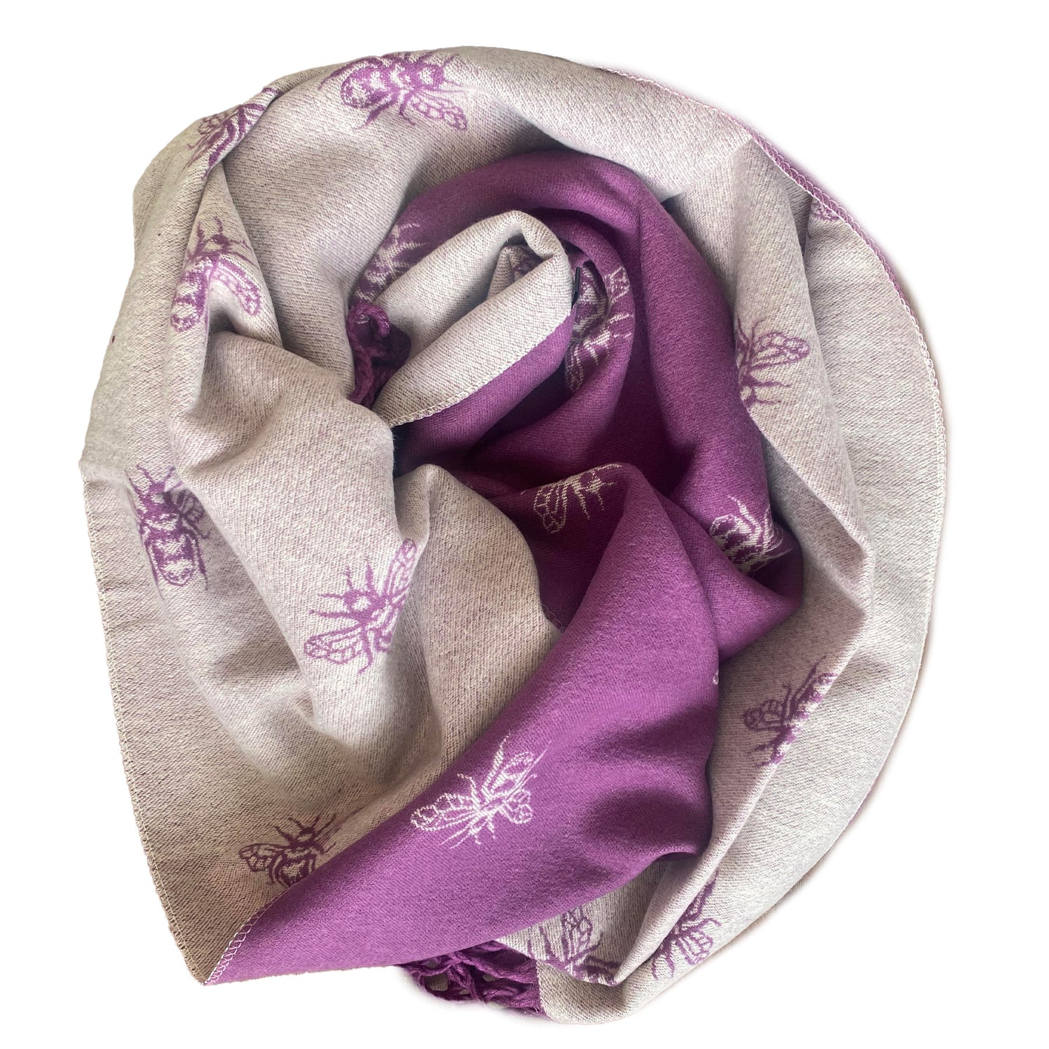 House of Tweed Cashmere Blend Reversible Scarf - Bee - Just £14.99! Shop now at Warwickshire Clothing.
