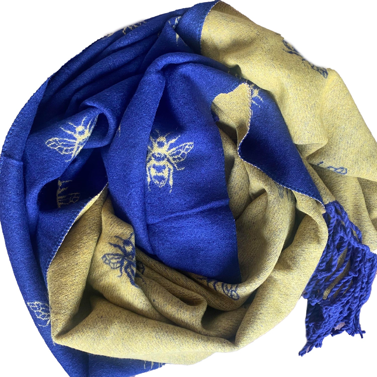 House of Tweed Cashmere Blend Reversible Scarf - Bee - Just £14.99! Shop now at Warwickshire Clothing.
