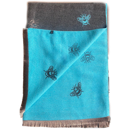 House of Tweed Cashmere Blend Reversible Scarf - Bee - Just £14.99! Shop now at Warwickshire Clothing.
