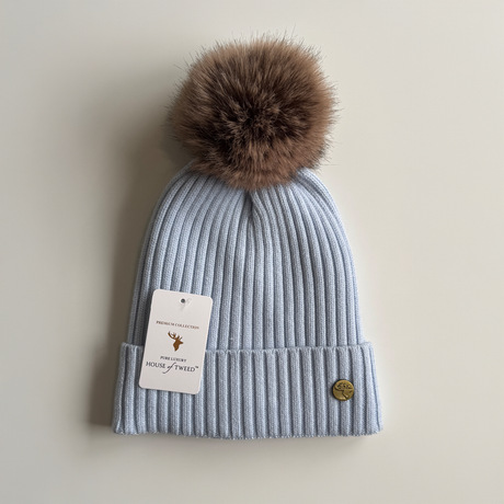 House Of Tweed Womens Luxury Warm Pom Pom Beanie Hat - Just £13.99! Shop now at Warwickshire Clothing.