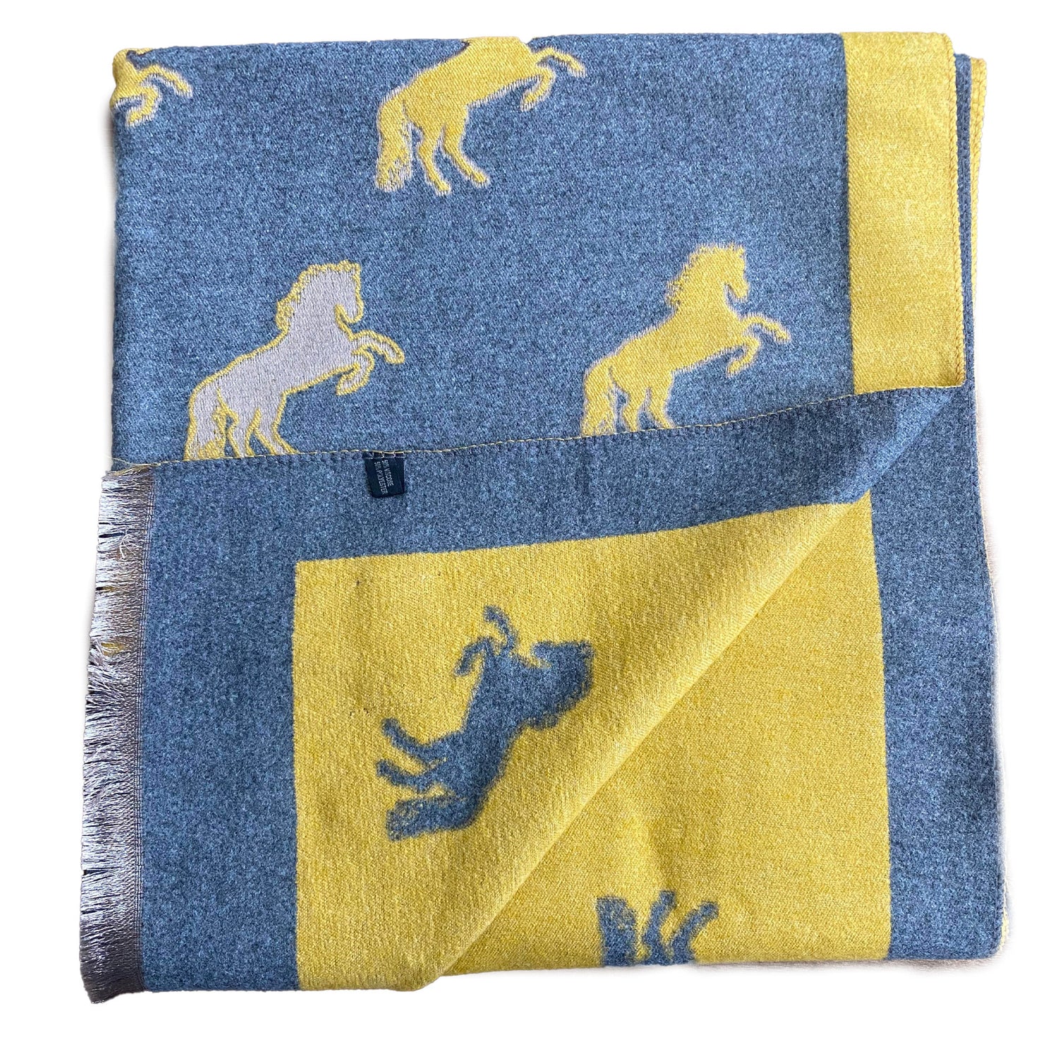 House of Tweed Cashmere Blend Reversible Thick Warm Scarf - Horse - Just £14.99! Shop now at Warwickshire Clothing.