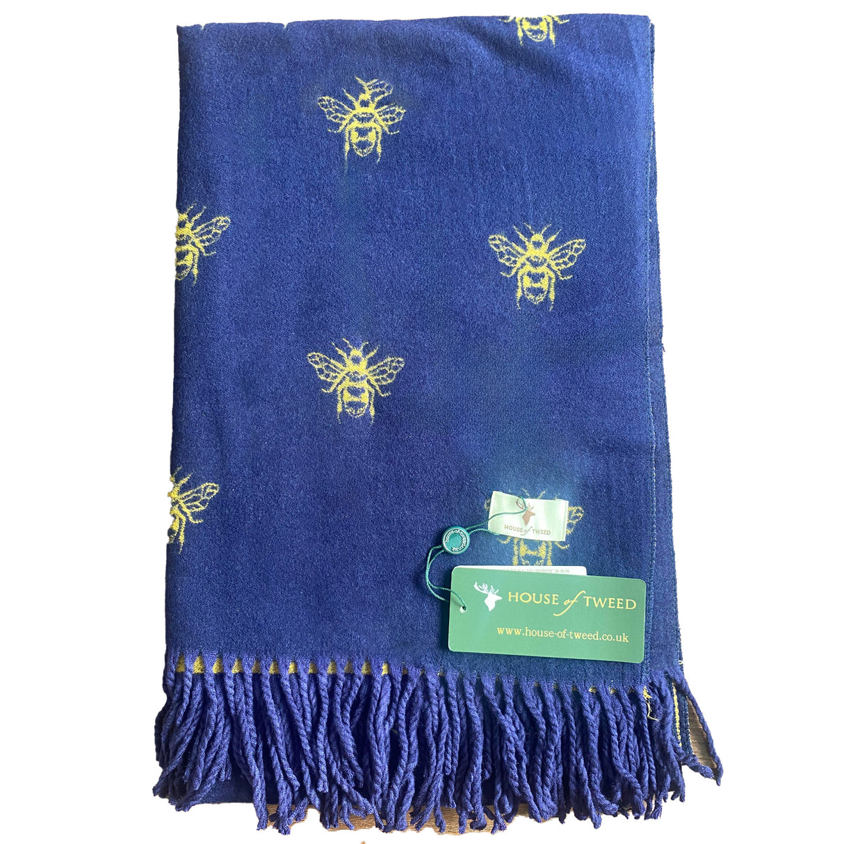 House of Tweed Cashmere Blend Reversible Scarf - Bee - Just £14.99! Shop now at Warwickshire Clothing.