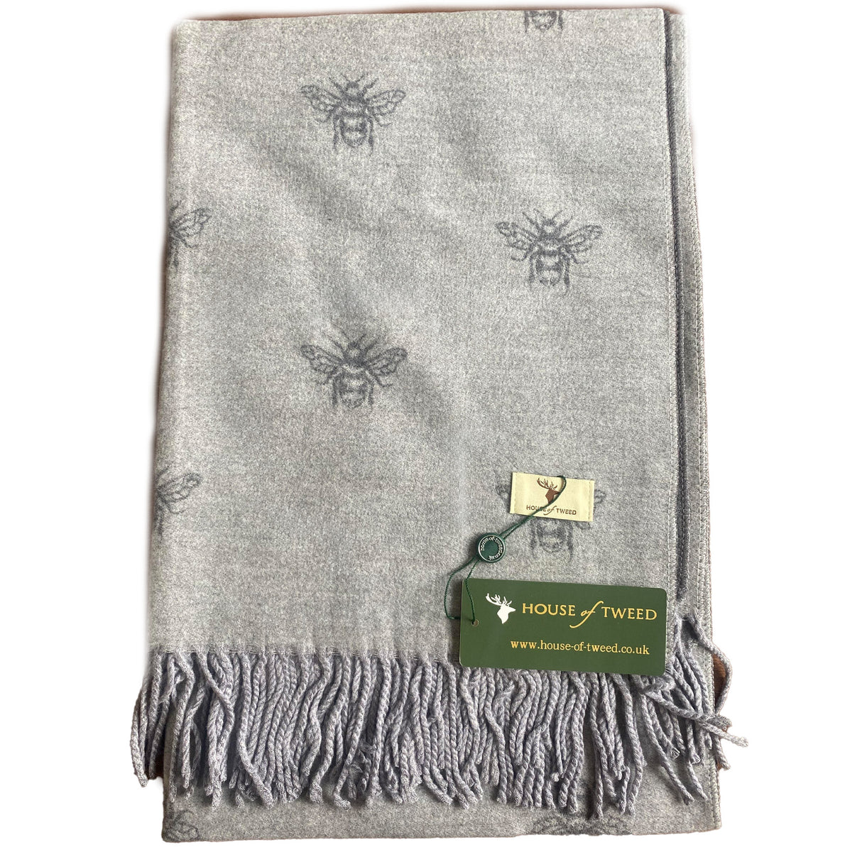 House of Tweed Cashmere Blend Reversible Scarf - Bee - Just £14.99! Shop now at Warwickshire Clothing.