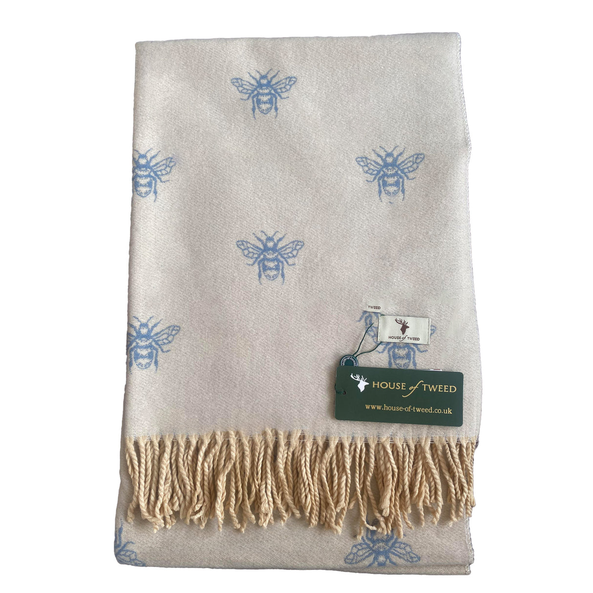 House of Tweed Cashmere Blend Reversible Scarf - Bee - Just £14.99! Shop now at Warwickshire Clothing.